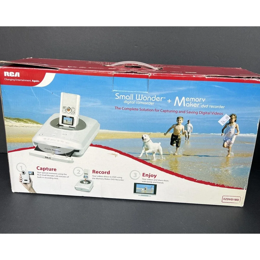 RCA Small Wonder Memory Maker EZDVD1BD DVD Digital Camcorder NOS Record To DVD